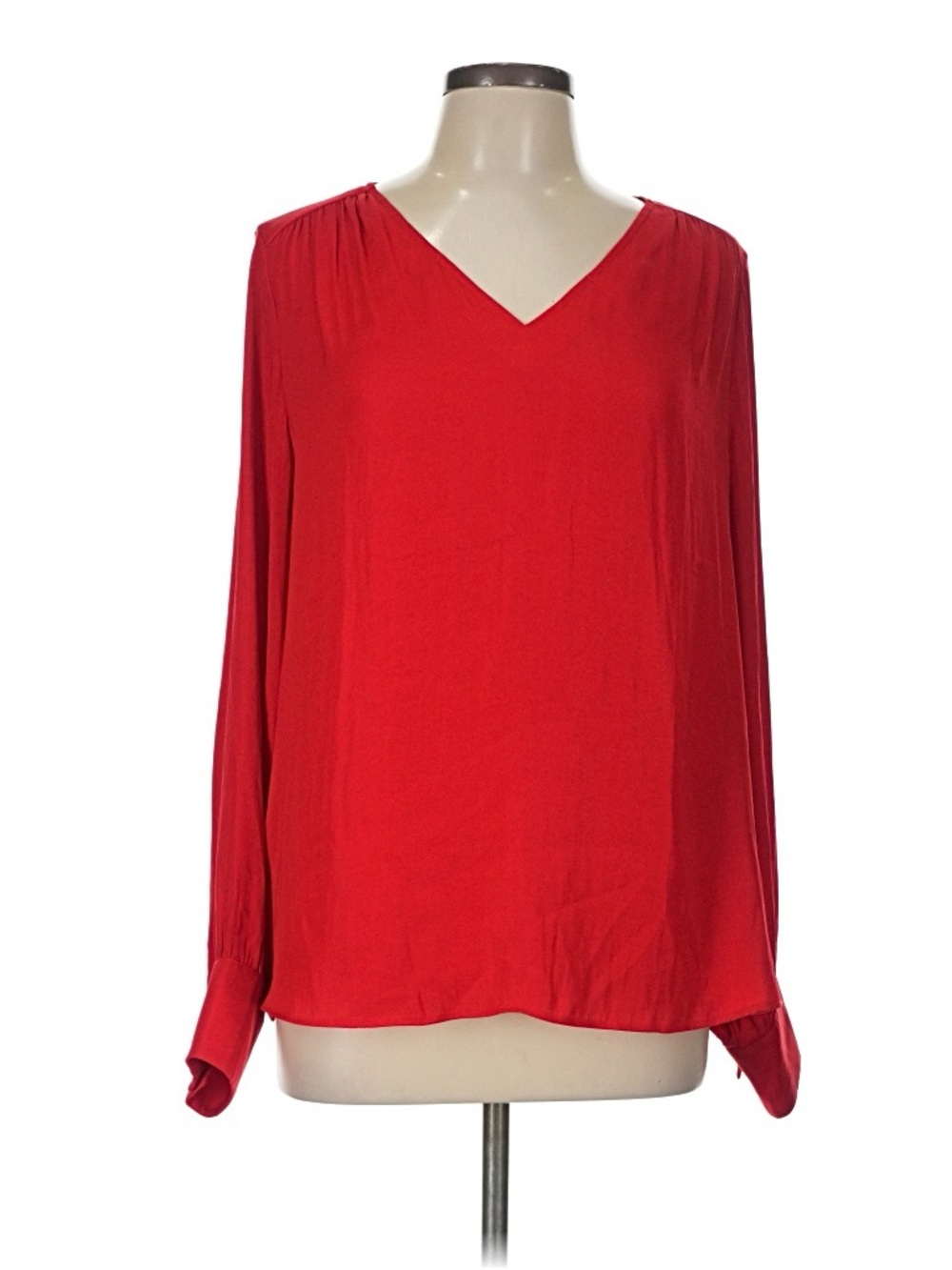 RACHEL Rachel Roy Red V-Neck Long Sleeve Blouse
